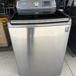 Samsung AquaJet Washer & Steam Gas Dryer Set High Capacity Clean