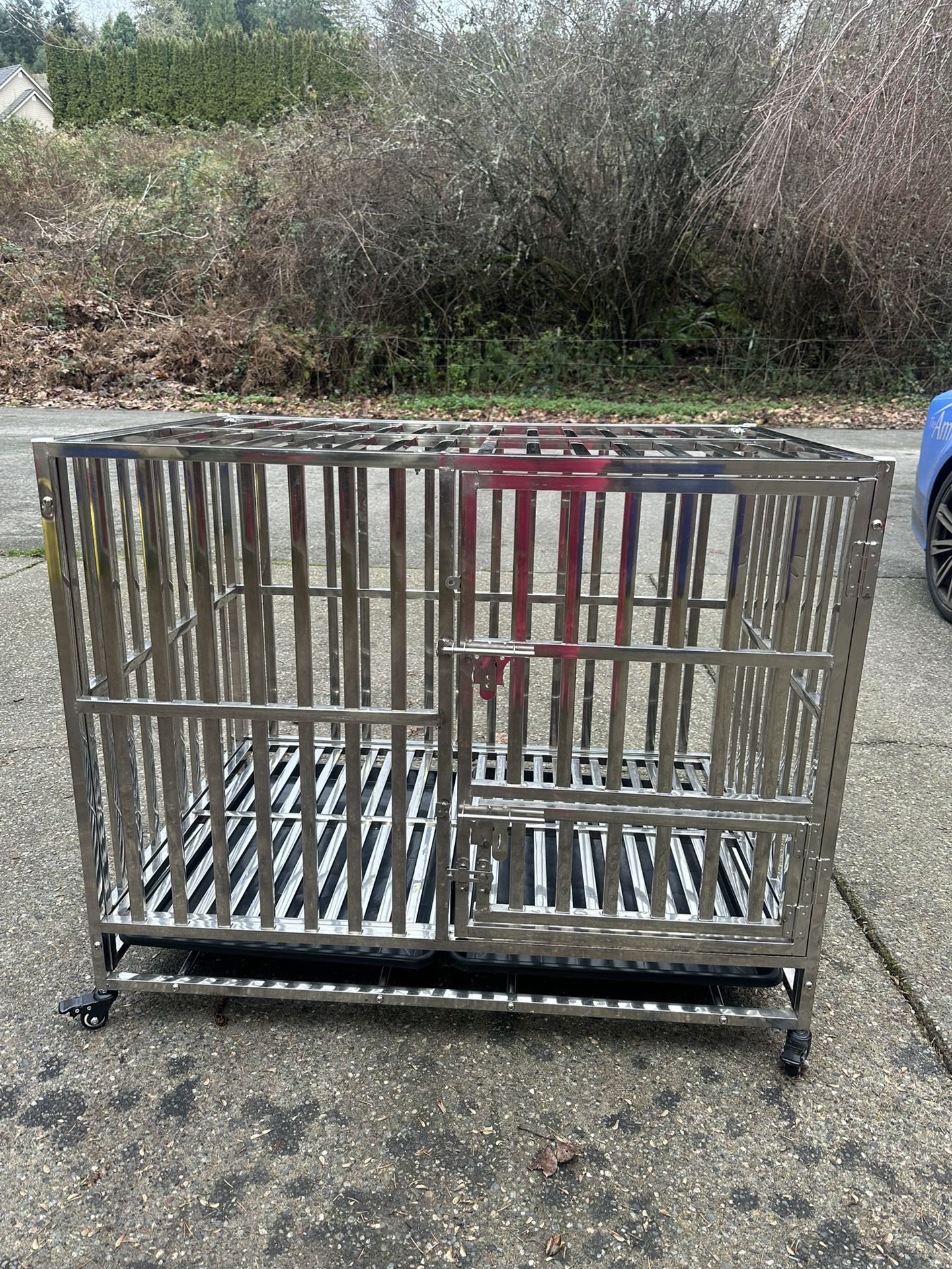 XL dog Crate 48” Stainless Steel Indestructible