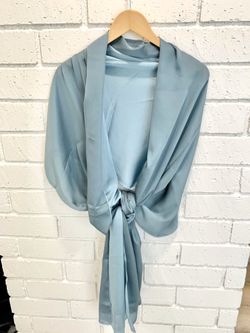 Blue shawl wrap