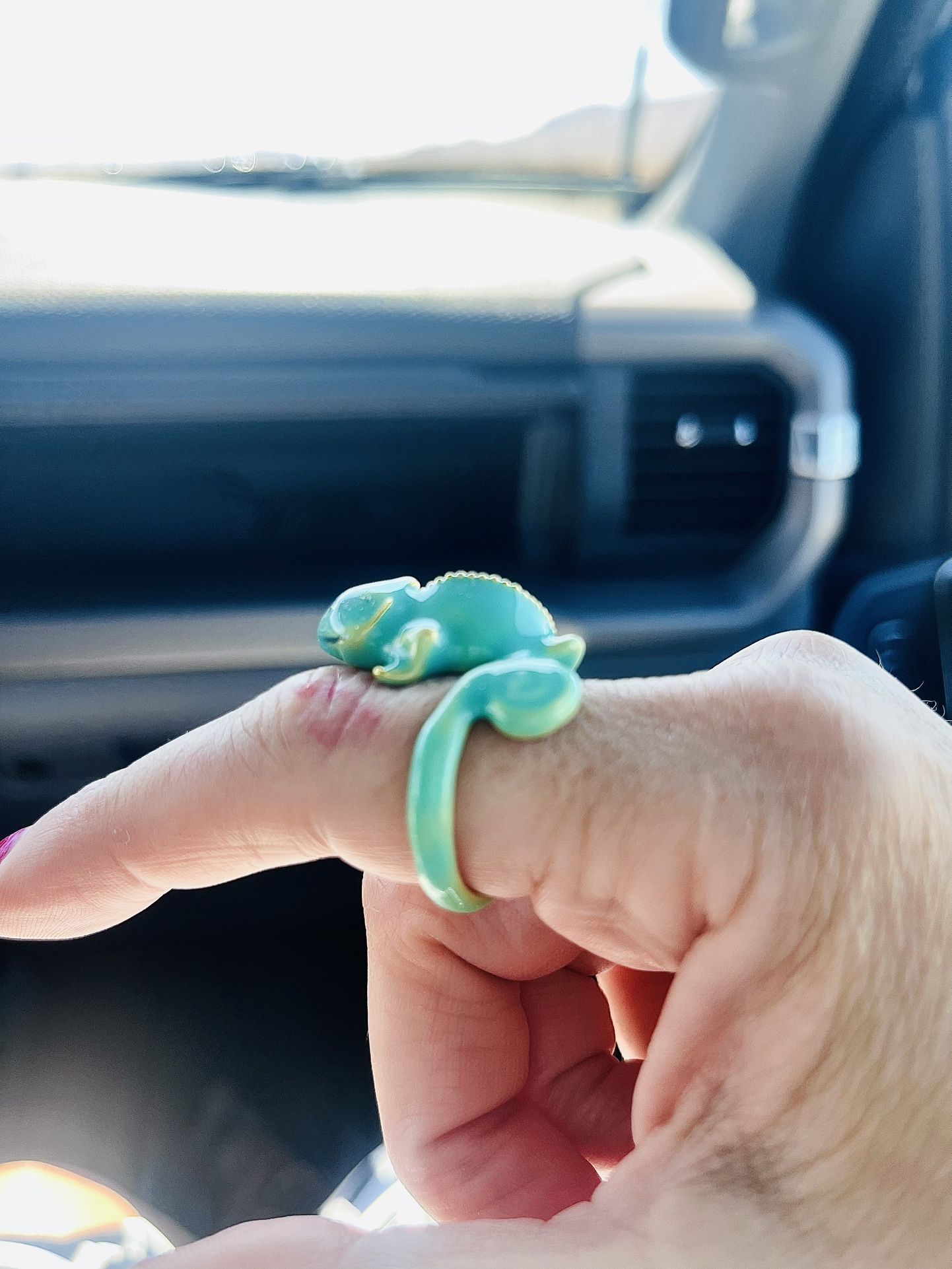 Chameleon enamel Ring