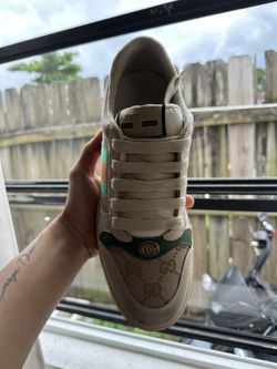 GUCCI Beige Screener GG Sneakers