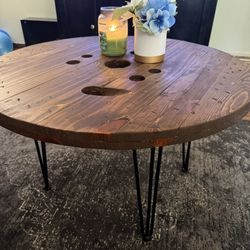 Rustic Wire Spool Table 