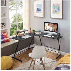 L Shaped Gaming / Office Desk With Monitor Stand 