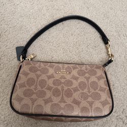 Coach Nolita 19 Shoulder Bag In Signature Canvas Gold/Tan/Black. 100% Authentic! New!
