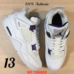 Size 13 Air Jordan 4 Retro “Metallic Purple”☂️