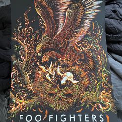 Foo Fighters LA Concert Poster & Concrete And Gold Alt Black Vinyl