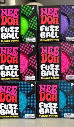 Nee Doh Fuzz Ball Flower Power – Lot of 6