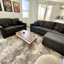 sofa set with ottoman 