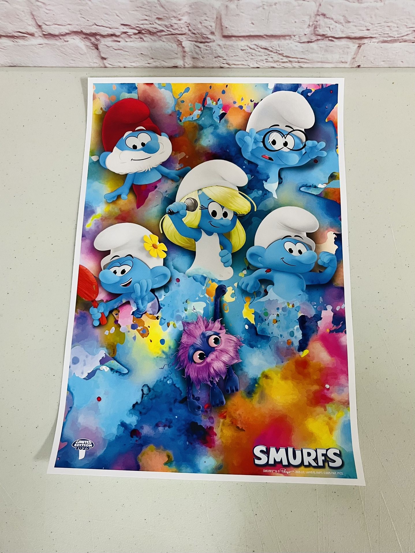 Smurfs B&B Theaters Original Movie Theater Promo Poster 12 X 18 NEW 2025