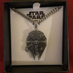 Stainless Steel Star Wars Millennium Falcon Pendant