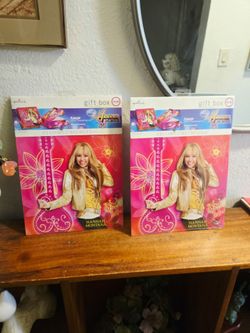 2 Vintage 2008 Hallmark x Hannah Montana Gift Box with Fun Zip Sealed both $10