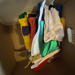 Box Of Felt Pieces Scrap Crafting 