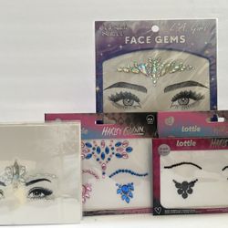 Crystal Face Gem Packs – Festival, Rave, Makeup, Cosplay