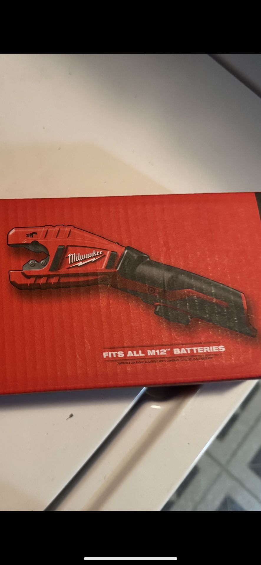 New Milwaukee M12 -12V Lithium-lon Cordless copper tubing cutter tool only still in box .