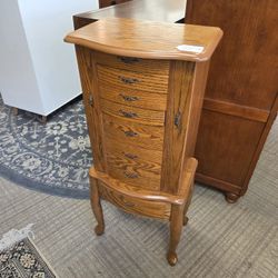 Oak Jewelry Armoire