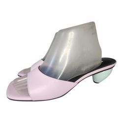 NEW YUUL YIE  DESIGNER SHOES SLIDES  WOMEN SANDALS PINK SAGE SZ  10.5-11