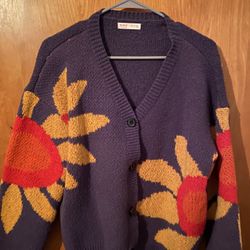 Purple Sunflower Cardigan