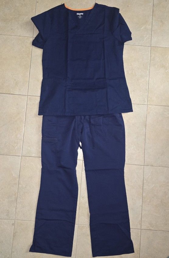 Navy Scrub Set - Women's Size Small Top Size XS bottom