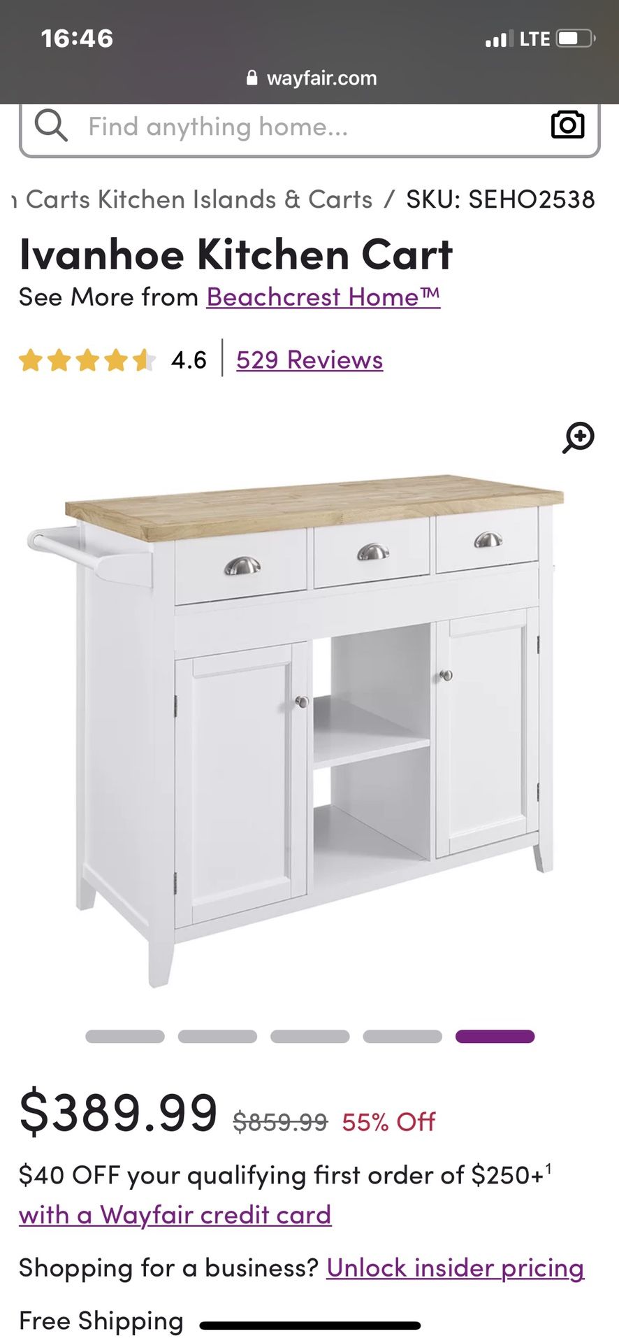 Kitchen Island Cart