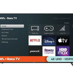 onn. 55" Class 4K UHD (2160P) LED Roku Smart TV HDR Brand New In Box! 