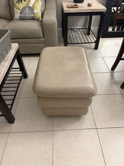 Leather Ottoman