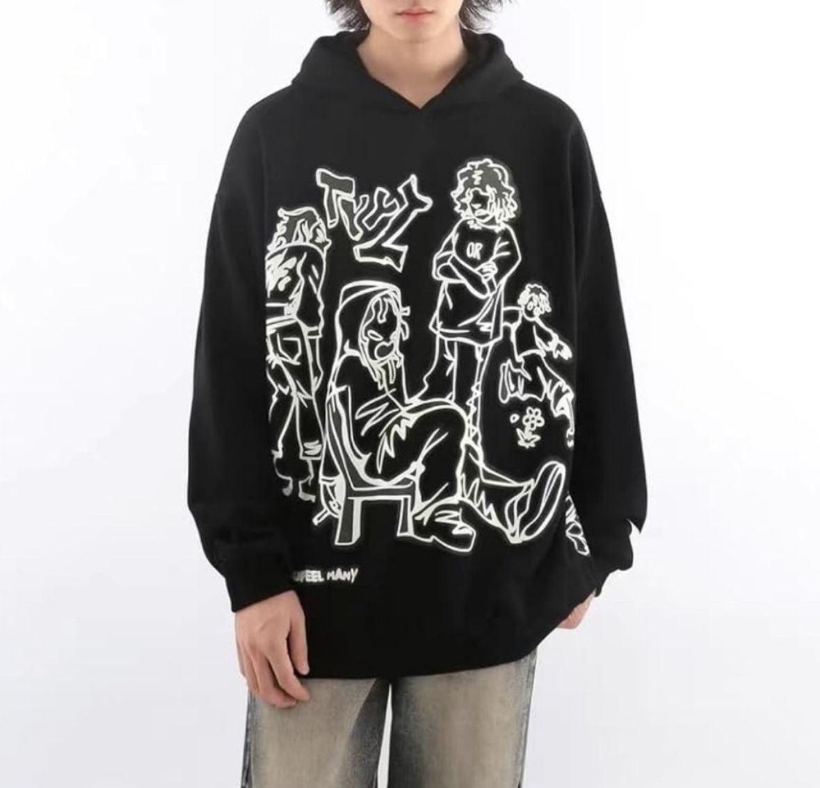 ELFRIC EDEN BLACK GRAPHIC HOODIE