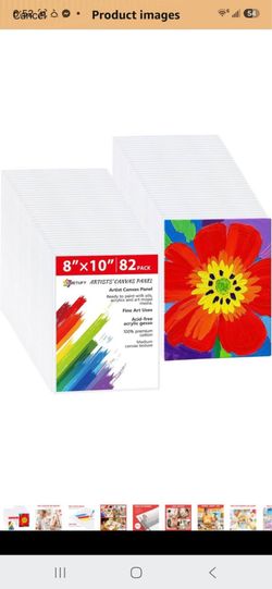 Simetufy 8x10 Artist Canvas Panels 82-Pack