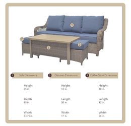 Allen + Roth Grand Haven 4pc Wicker Outdoor Set