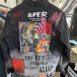 Men’s Denim Jean Jacket Size Small And Large 