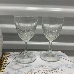 Set Of 2 Cute Crystal Vintage Glasses