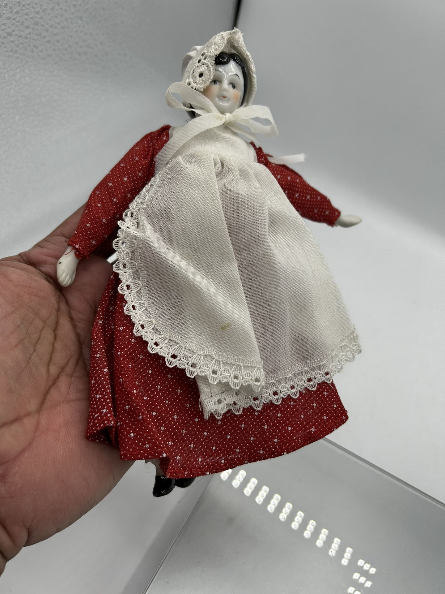 Antique porcelain head, arms, legs Doll