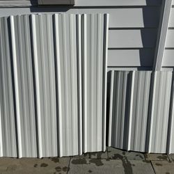 4 White Metal Panels 
