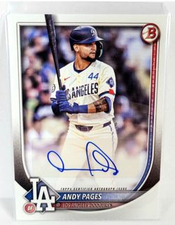ANDY PAGES 2025 Bowman Autographs #PRV-AP LA Dodgers Paper Auto