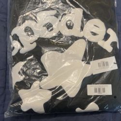 black and white sp5der hoodie