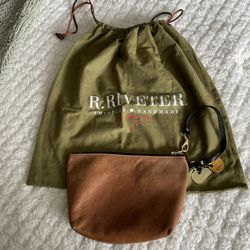  Handbag - Wristlet Zipper Clutch (Rosie The Riveter Naomi Signature Brown Leather)