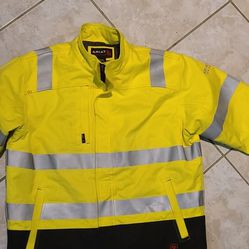 ARIAT FR MEN'S HIGH VISIBILITY INSULATED WATERPROOF JACKET SIZE XL 