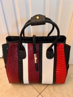 Red/Black/White Laptop/Work Roller Bag-$30