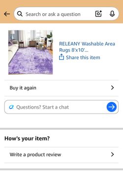 8’ x 10’ Soft Purple & White Non-Slip Modern Area Rug ~ New