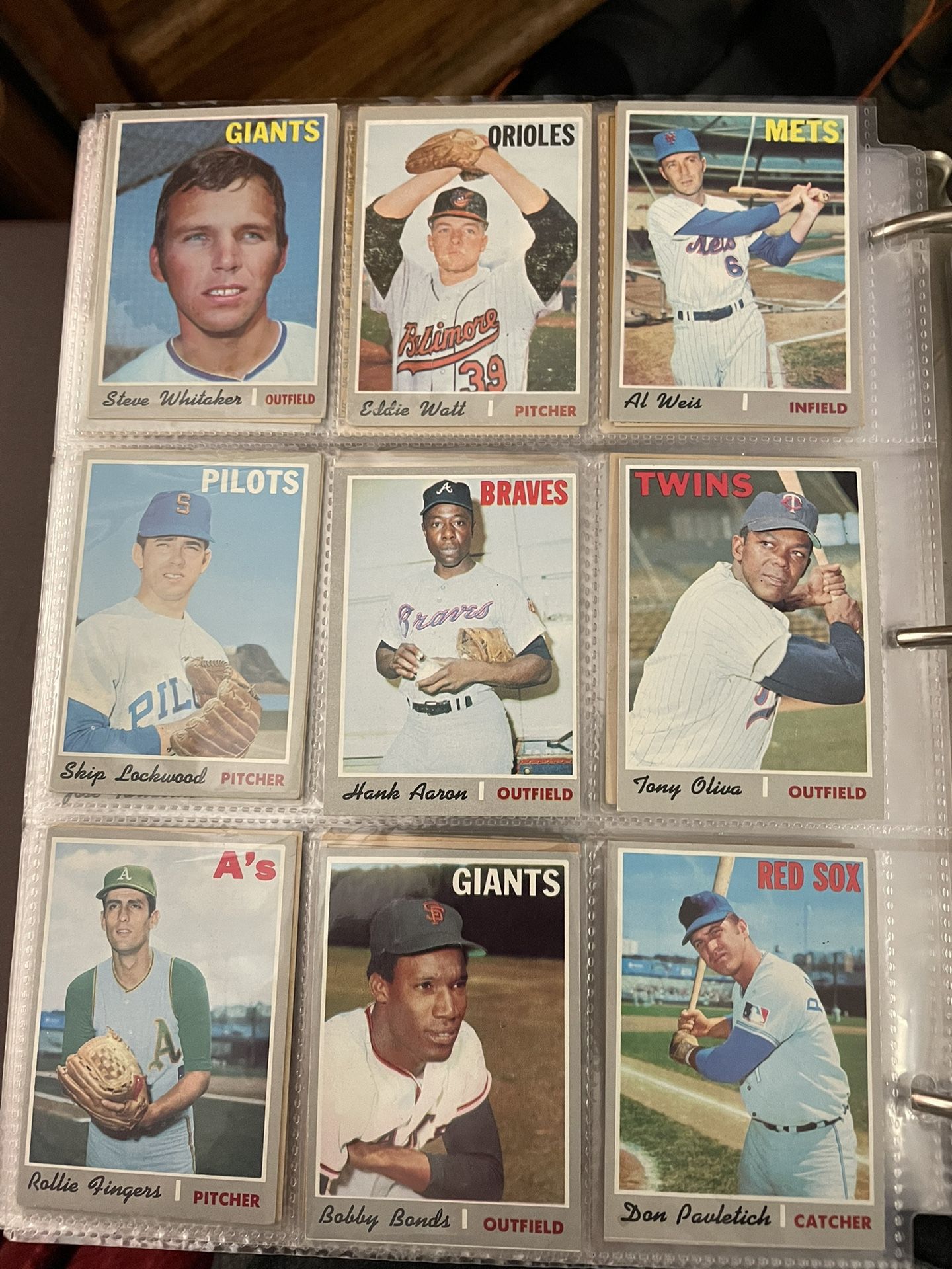 Vintage 1970 Baseball Cards Stars And Hof