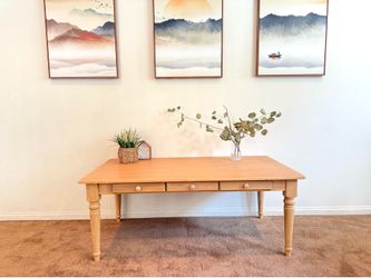 Cottage core/ Boho/ farmhouse Wood coffee table