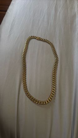 14k GP Stainless Steel 10mm 24 in Cuban Link