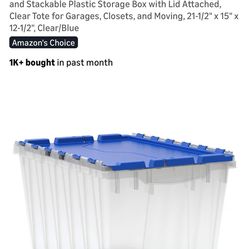 I have 3 or 4 - $15 each or 3 for $30 12 Gallon Storage Container, Nesting and Stackable Plastic Sto