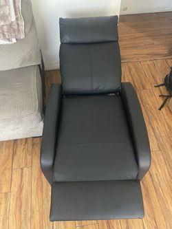 Black Leather Recliner Chair