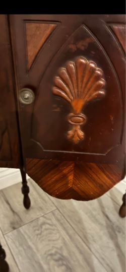 (Tobacco Cabinet) Antique Humidor Smoking Stand