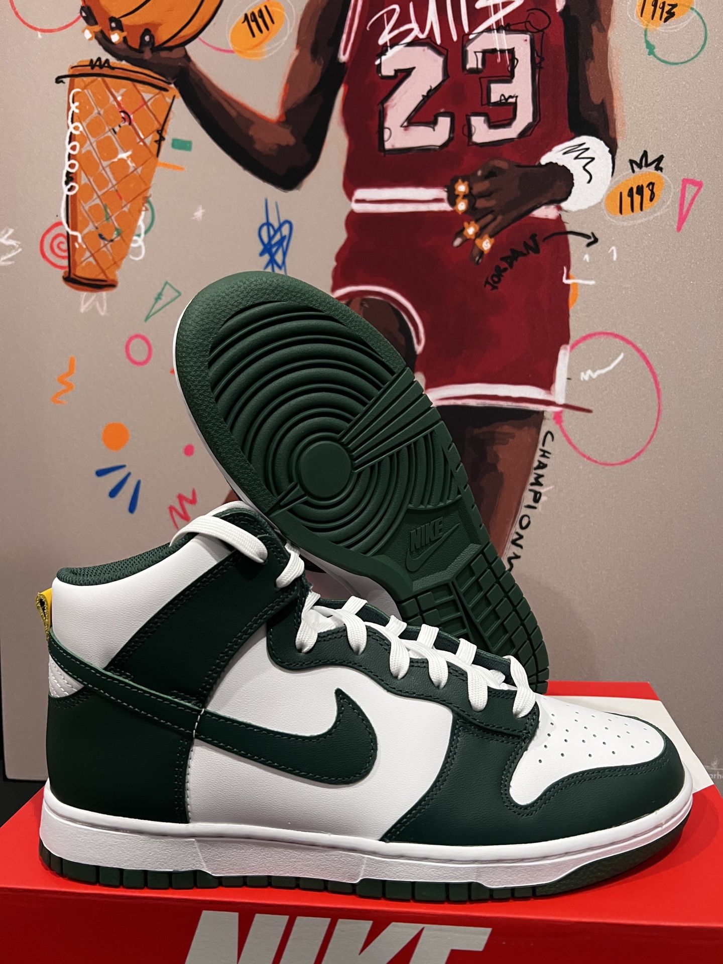 Nike Dunk High Noble Green Sz 9.5