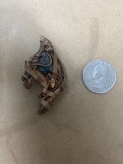 Handmade Pendant (Unidentified/Unspecified Precious Gem/Mineral and Copper)