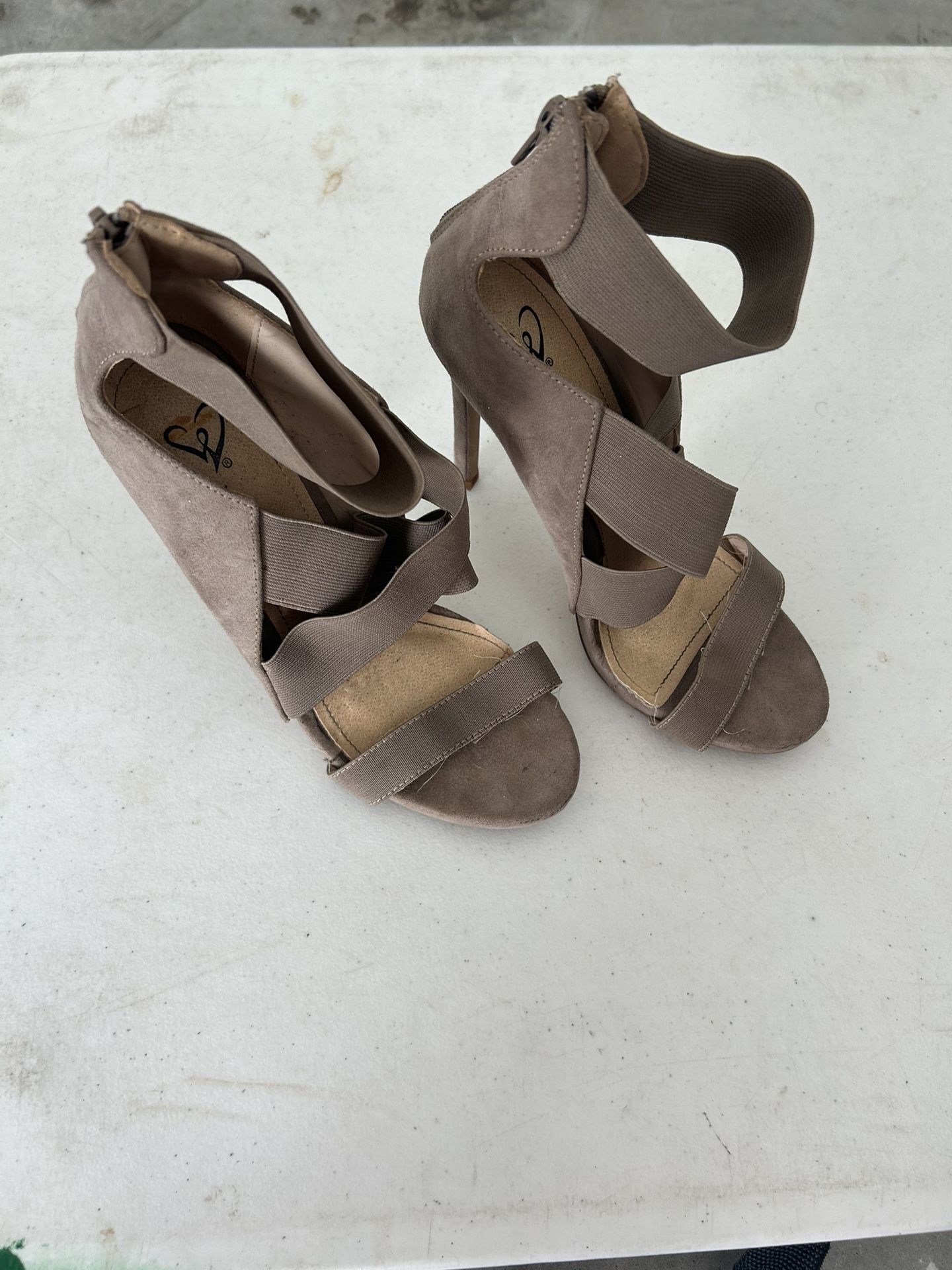 Taupe High Heels Size 7