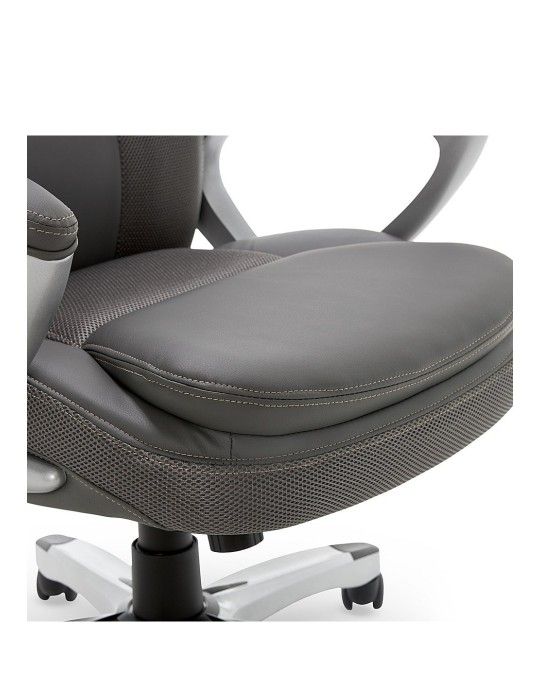 Serta -Amplify Work or Play Ergonomic High-Back Faux Leather Swivel Executive Chair with Mesh Accent