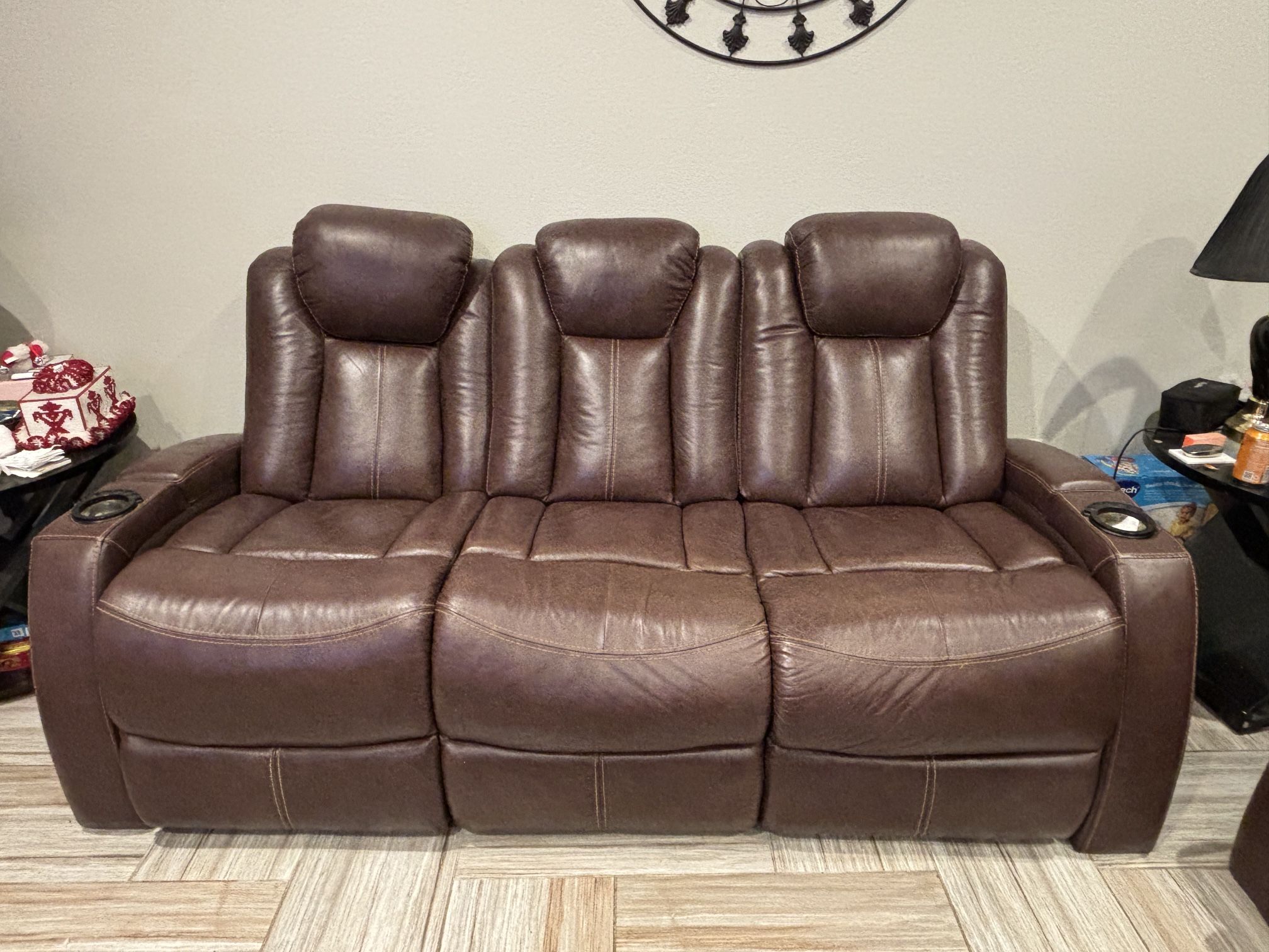 Leather Sofa & Loveseat Reclining