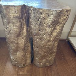 HD Buttercup Dixon Gilt Teak Side Table